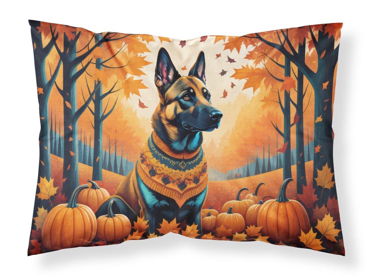 Belgian Malinois Standard Pillowcase Lightweight White Decorative Artwork 1 Count